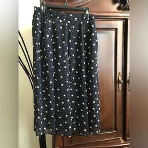 Black Floral Print Women's Skirt Size M